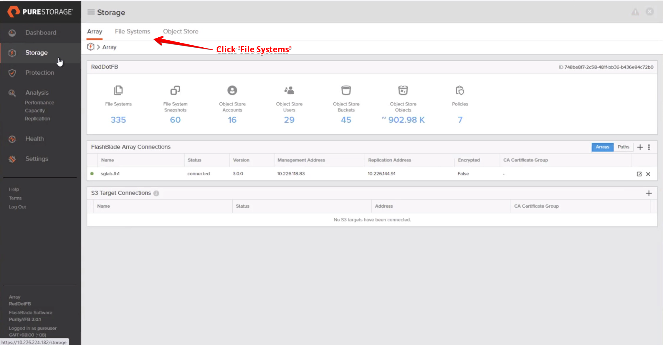 Configuring the FlashBlade NFS Share Step 2