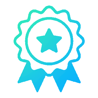 animated icon prize padge ribbon hover pinch